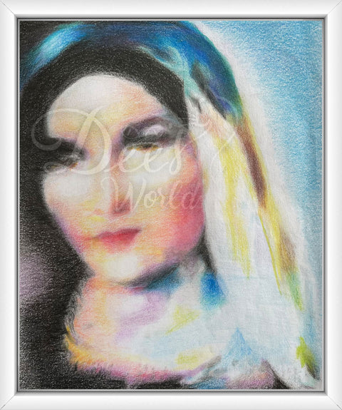 Mother Mary Apparition Sketch